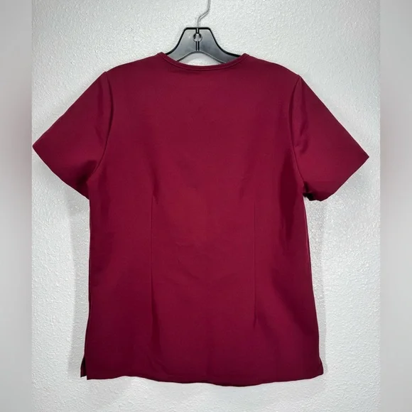 FIGS Catarina Technical Collection Scrub Top Short Sleeve Small Maroon FW1000 - Picture 3 of 7